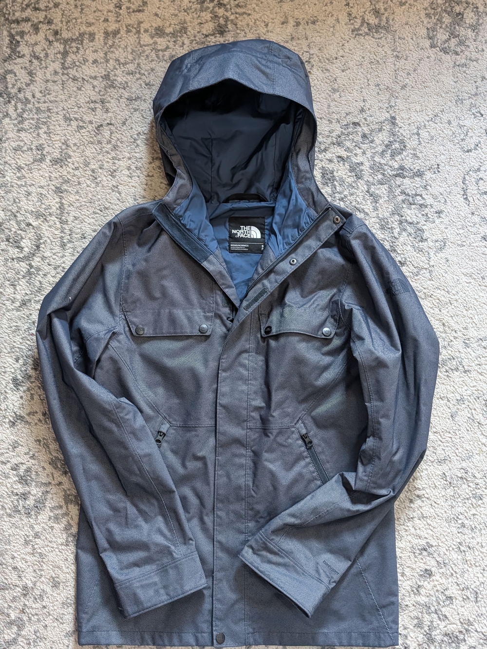 The North Face Men’s Hooded Rain Jacket - Blue